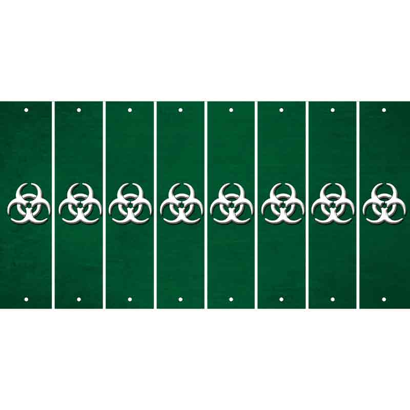 Green Oil Rubbed Cut Fun Strips (Set of 8) BIO-HAZARD