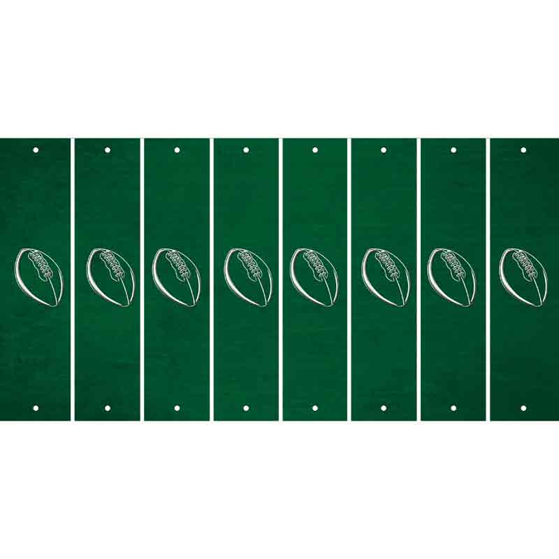 Green Oil Rubbed Cut Fun Strips (Set of 8) FOOTBALL