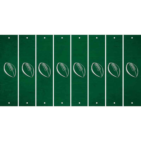 Green Oil Rubbed Cut Fun Strips (Set of 8) FOOTBALL