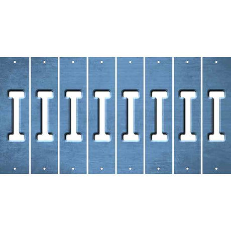 Light Blue Oil Rubbed Cut Fun Strips (Set of 8) J