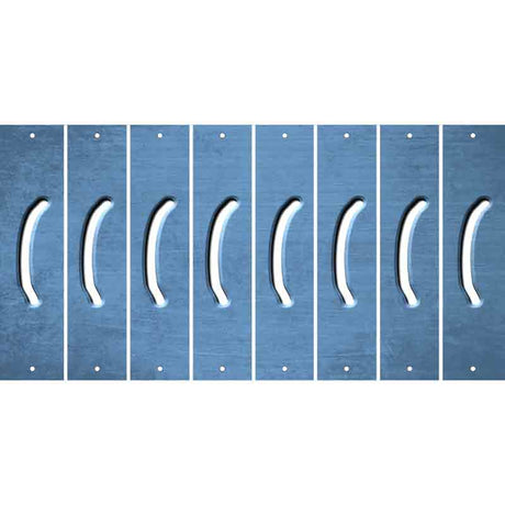 Light Blue Oil Rubbed Cut Fun Strips (Set of 8) )