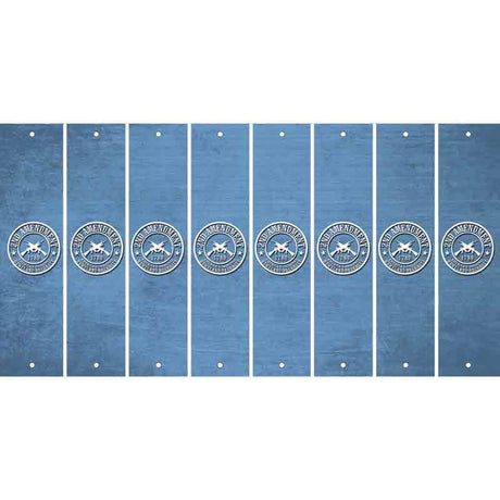 Light Blue Oil Rubbed Cut Fun Strips (Set of 8) ACOUSTIC GUITAR