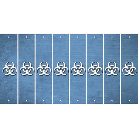 Light Blue Oil Rubbed Cut Fun Strips (Set of 8) BIO-HAZARD