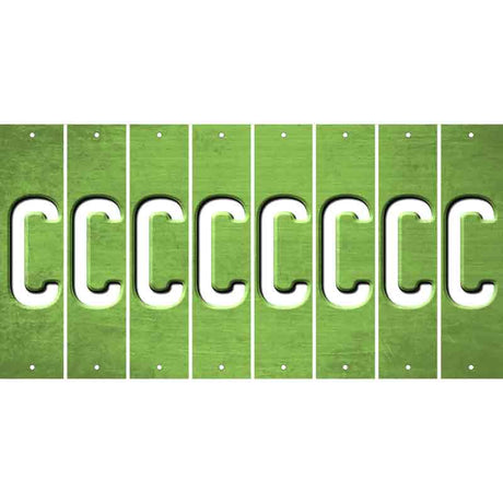 Lime Green Oil Rubbed Cut Fun Strips (Set of 8) D