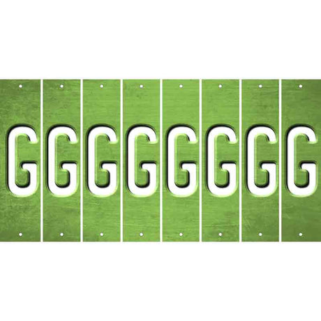 Lime Green Oil Rubbed Cut Fun Strips (Set of 8) H