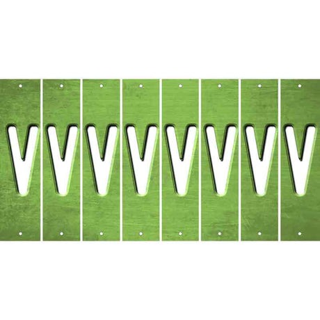 Lime Green Oil Rubbed Cut Fun Strips (Set of 8) W