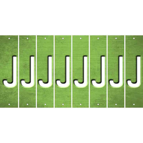 Lime Green Oil Rubbed Cut Fun Strips (Set of 8) K