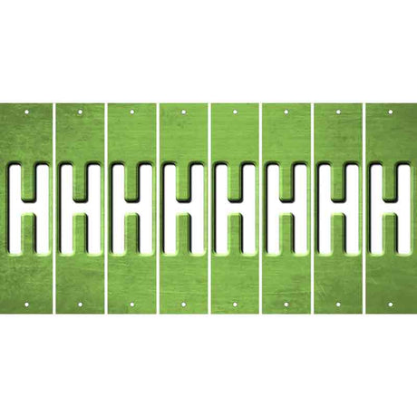 Lime Green Oil Rubbed Cut Fun Strips (Set of 8) I