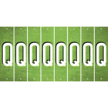 Lime Green Oil Rubbed Cut Fun Strips (Set of 8) R