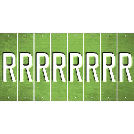 Lime Green Oil Rubbed Cut Fun Strips (Set of 8) S