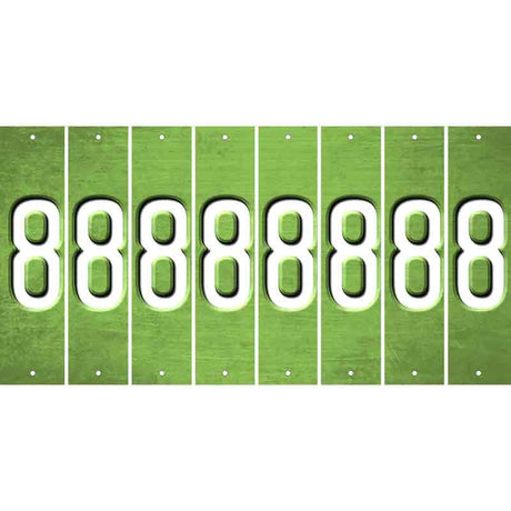 Lime Green Oil Rubbed Cut Fun Strips (Set of 8) 9