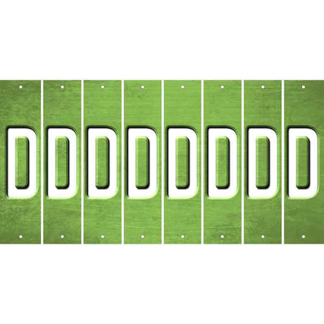 Lime Green Oil Rubbed Cut Fun Strips (Set of 8) E