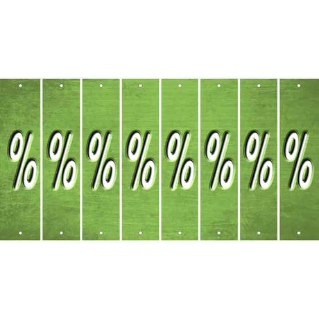 Lime Green Oil Rubbed Cut Fun Strips (Set of 8) -