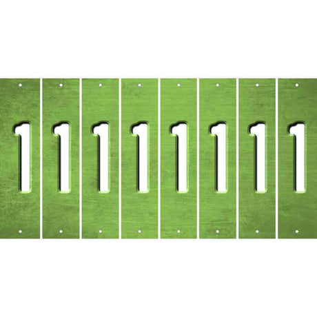 Lime Green Oil Rubbed Cut Fun Strips (Set of 8) 2