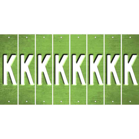 Lime Green Oil Rubbed Cut Fun Strips (Set of 8) L