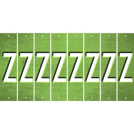 Lime Green Oil Rubbed Cut Fun Strips (Set of 8) 0