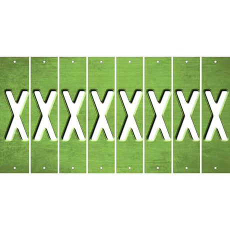 Lime Green Oil Rubbed Cut Fun Strips (Set of 8) Y