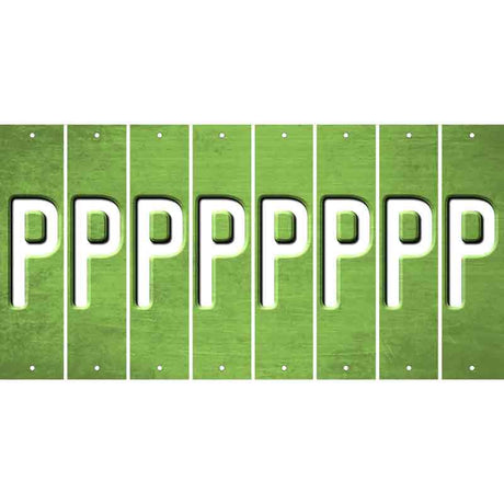 Lime Green Oil Rubbed Cut Fun Strips (Set of 8) Q