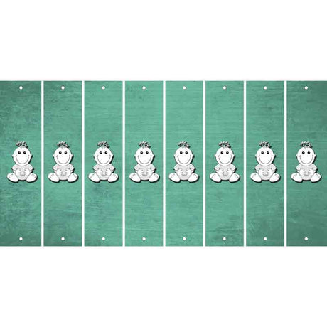 Mint Oil Rubbed Cut Fun Strips (Set of 8) BASEBALL