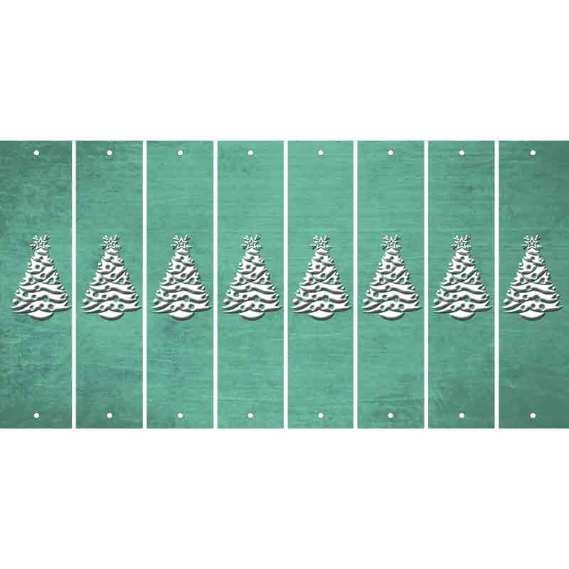 Mint Oil Rubbed Cut Fun Strips (Set of 8) CHRISTMAS TREE