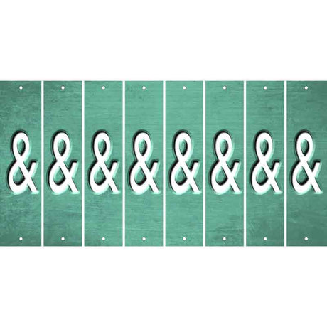 Mint Oil Rubbed Cut Fun Strips (Set of 8) HEART