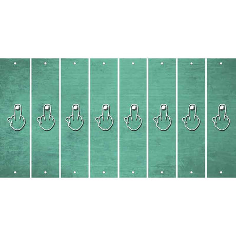 Mint Oil Rubbed Cut Fun Strips (Set of 8) MIDDLE FINGER