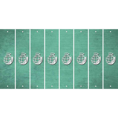 Mint Oil Rubbed Cut Fun Strips (Set of 8) HAND GRENADE