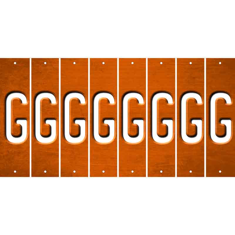 Orange Oil Rubbed Cut Fun Strips (Set of 8) H