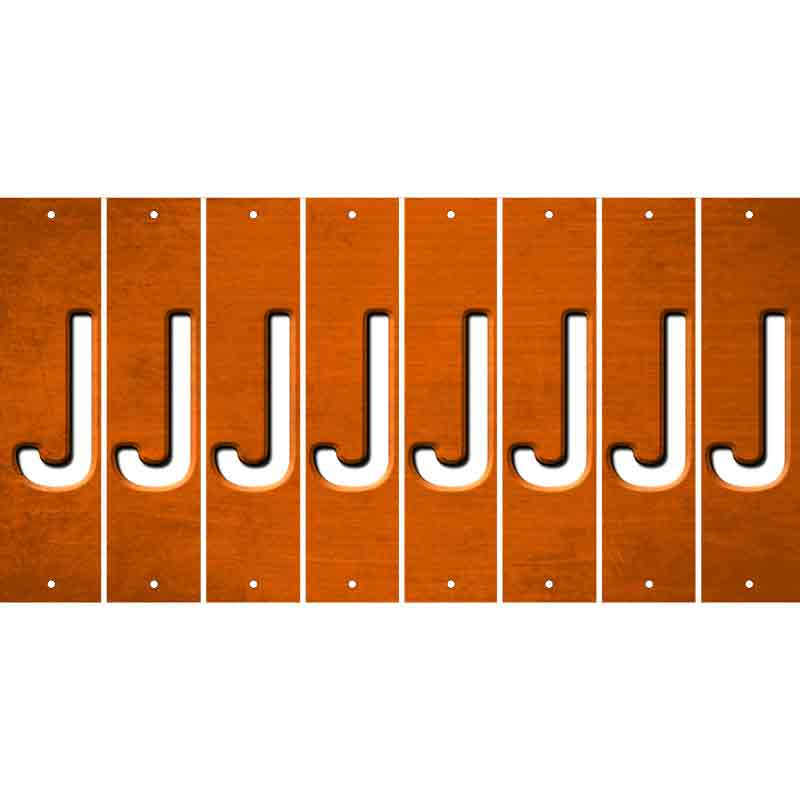 Orange Oil Rubbed Cut Fun Strips (Set of 8) K