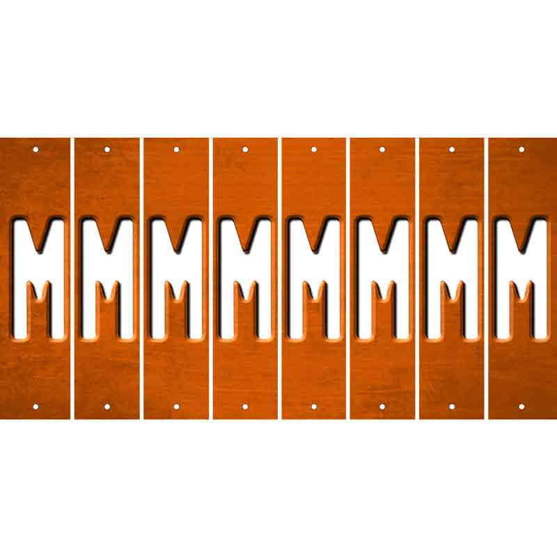 Orange Oil Rubbed Cut Fun Strips (Set of 8) N