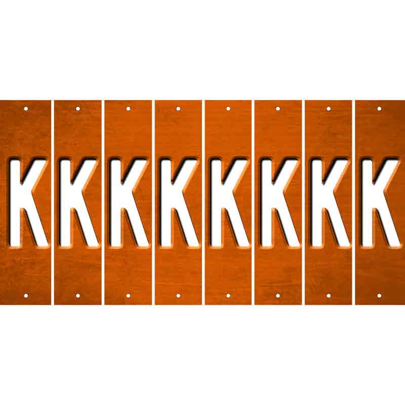 Orange Oil Rubbed Cut Fun Strips (Set of 8) L