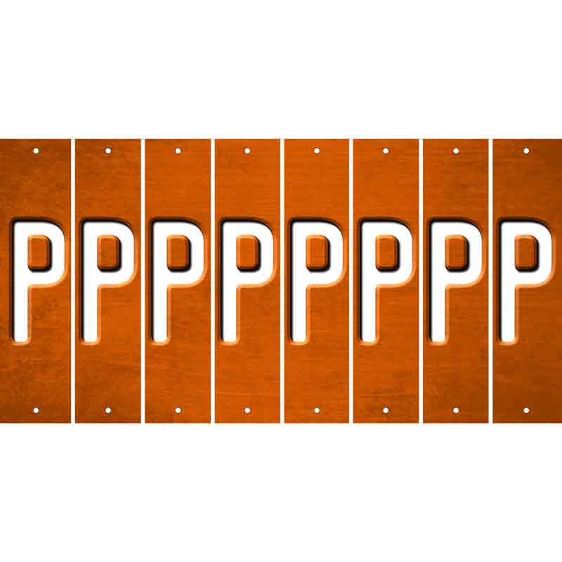 Orange Oil Rubbed Cut Fun Strips (Set of 8) Q