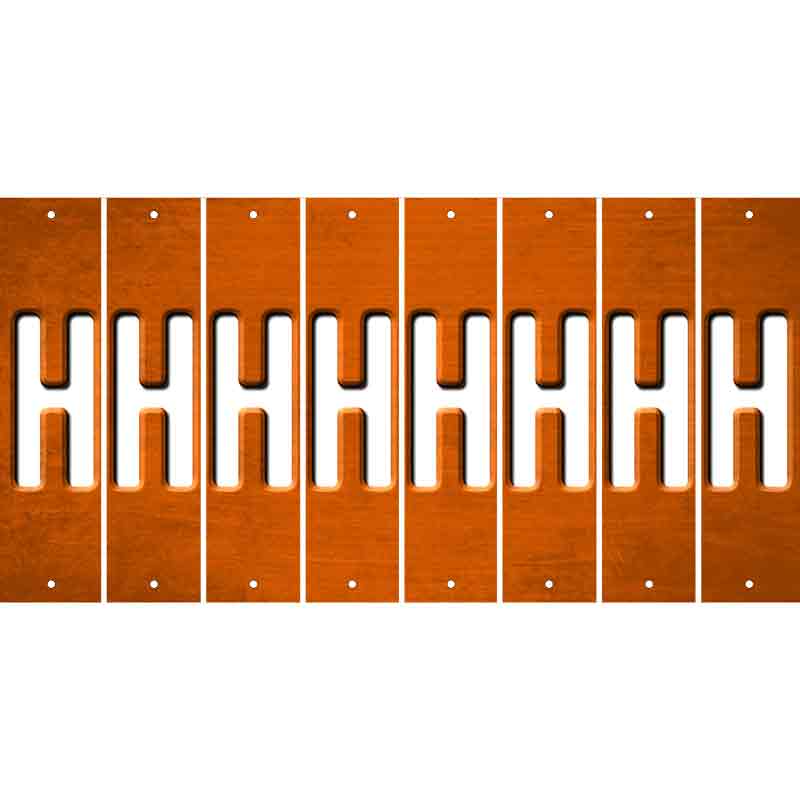 Orange Oil Rubbed Cut Fun Strips (Set of 8) I