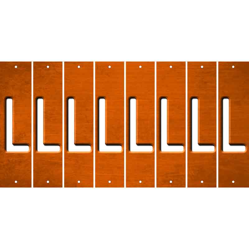 Orange Oil Rubbed Cut Fun Strips (Set of 8) M