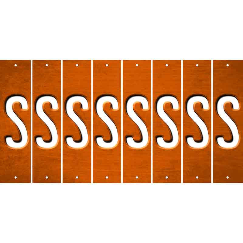 Orange Oil Rubbed Cut Fun Strips (Set of 8) T