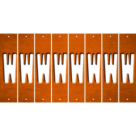 Orange Oil Rubbed Cut Fun Strips (Set of 8) X