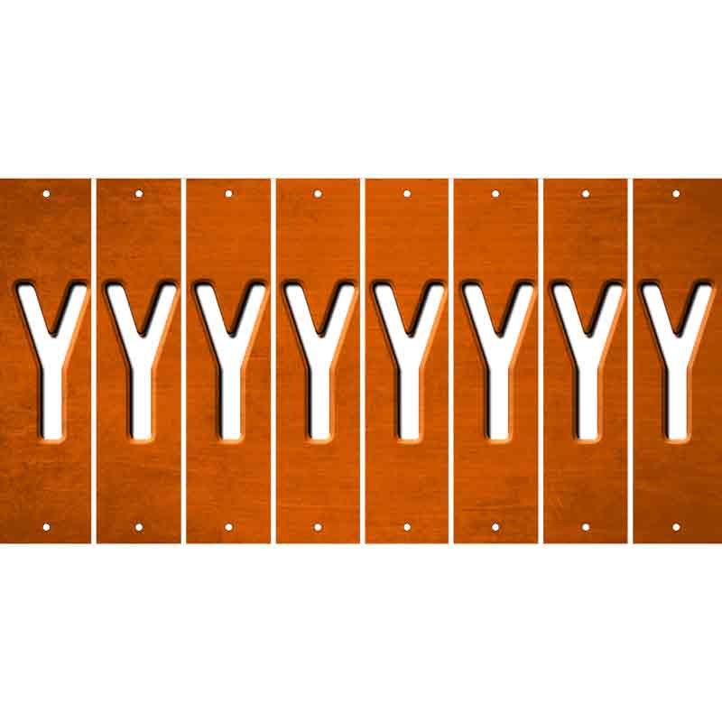 Orange Oil Rubbed Cut Fun Strips (Set of 8) Z