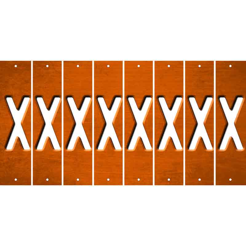 Orange Oil Rubbed Cut Fun Strips (Set of 8) Y