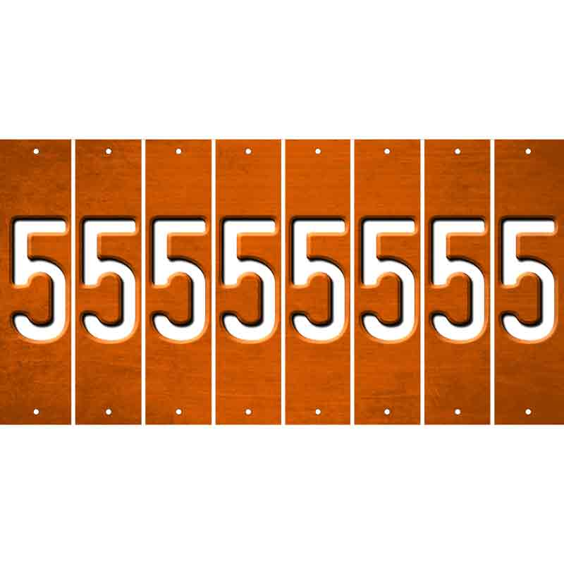 Orange Oil Rubbed Cut Fun Strips (Set of 8) 6