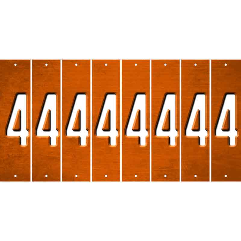 Orange Oil Rubbed Cut Fun Strips (Set of 8) 5