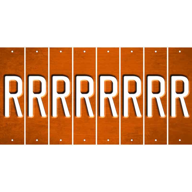 Orange Oil Rubbed Cut Fun Strips (Set of 8) S