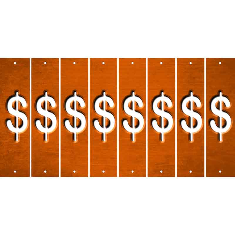 Orange Oil Rubbed Cut Fun Strips (Set of 8) #