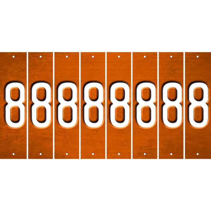 Orange Oil Rubbed Cut Fun Strips (Set of 8) 9