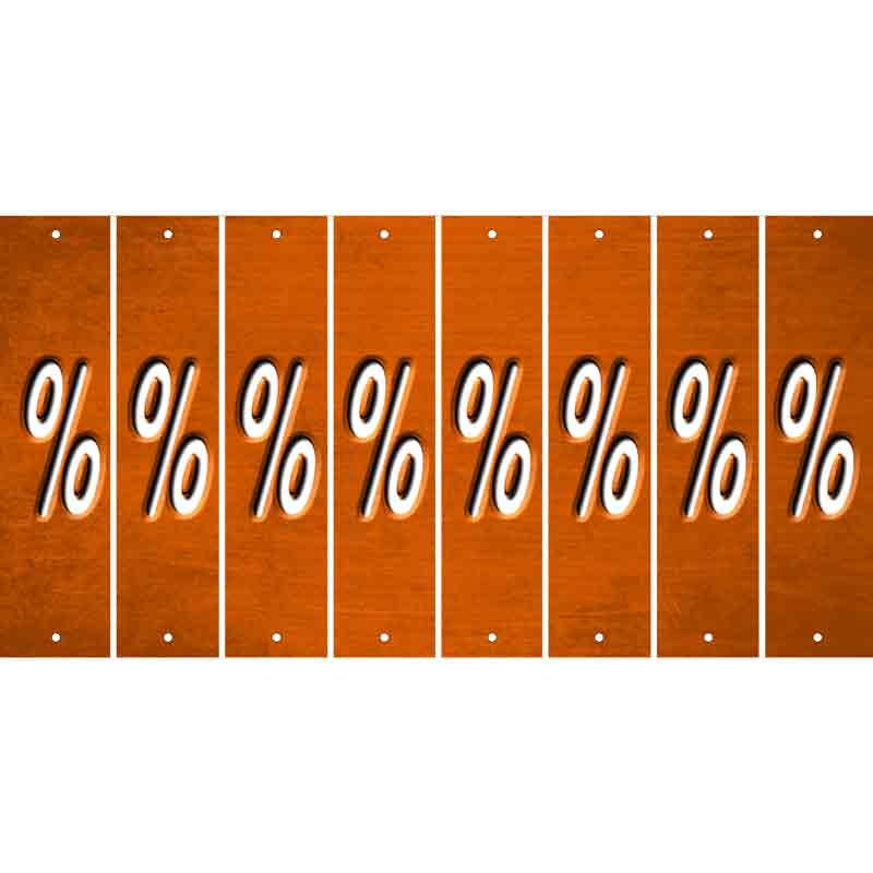 Orange Oil Rubbed Cut Fun Strips (Set of 8) -