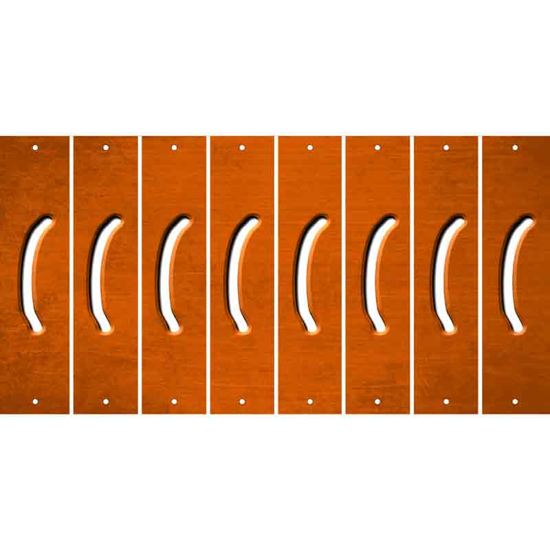 Orange Oil Rubbed Cut Fun Strips (Set of 8) )