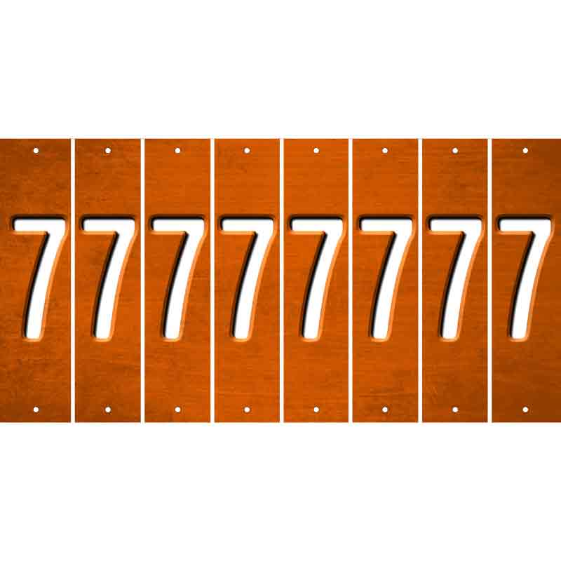 Orange Oil Rubbed Cut Fun Strips (Set of 8) 8