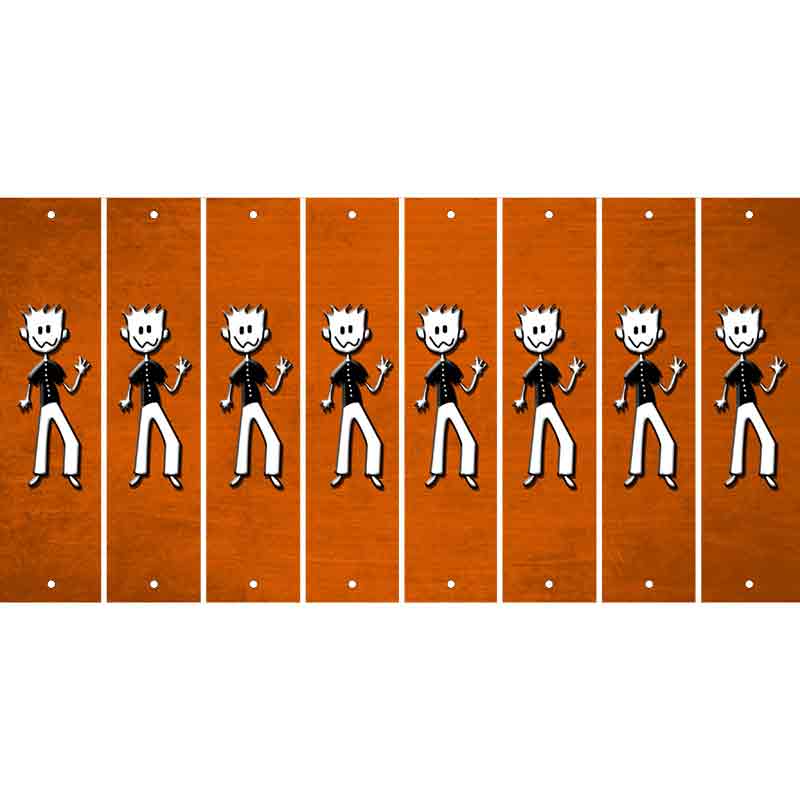 Orange Oil Rubbed Cut Fun Strips (Set of 8) DAD