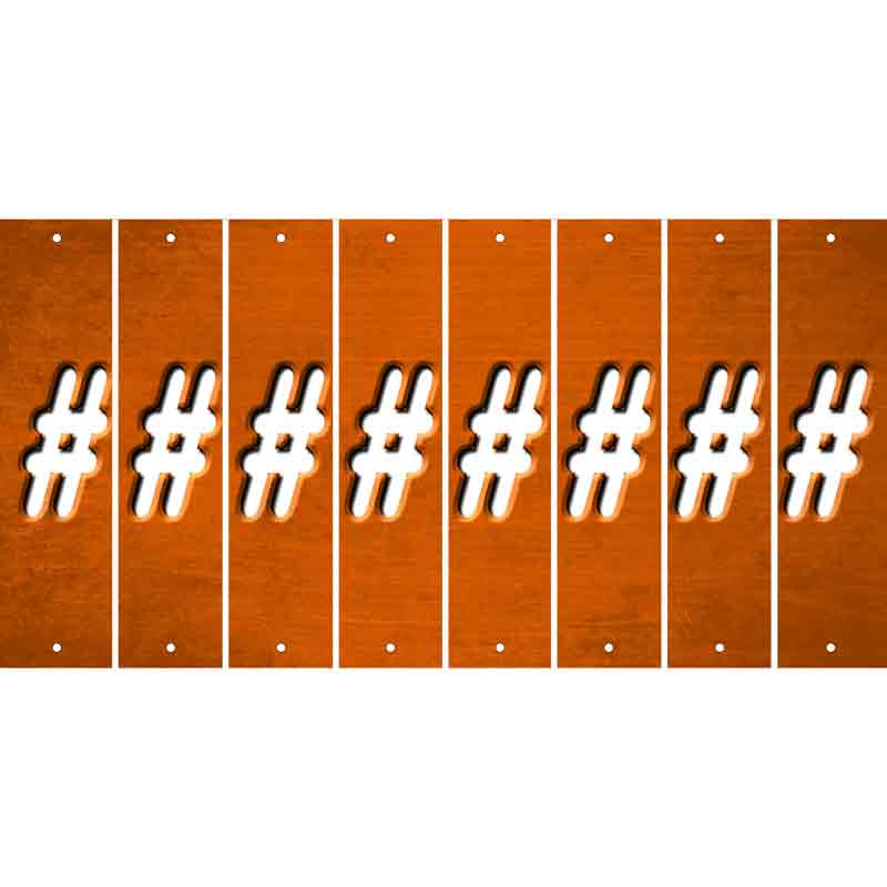 Orange Oil Rubbed Cut Fun Strips (Set of 8) @