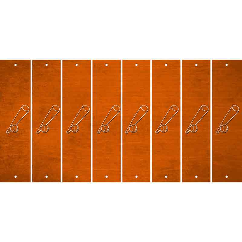 Orange Oil Rubbed Cut Fun Strips (Set of 8) BASKETBALL