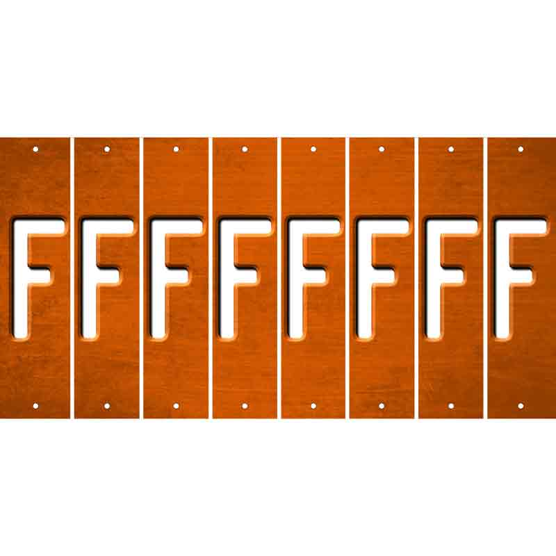 Orange Oil Rubbed Cut Fun Strips (Set of 8) G